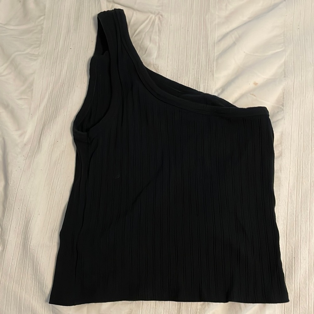 american eagle one shoulder cropped tank